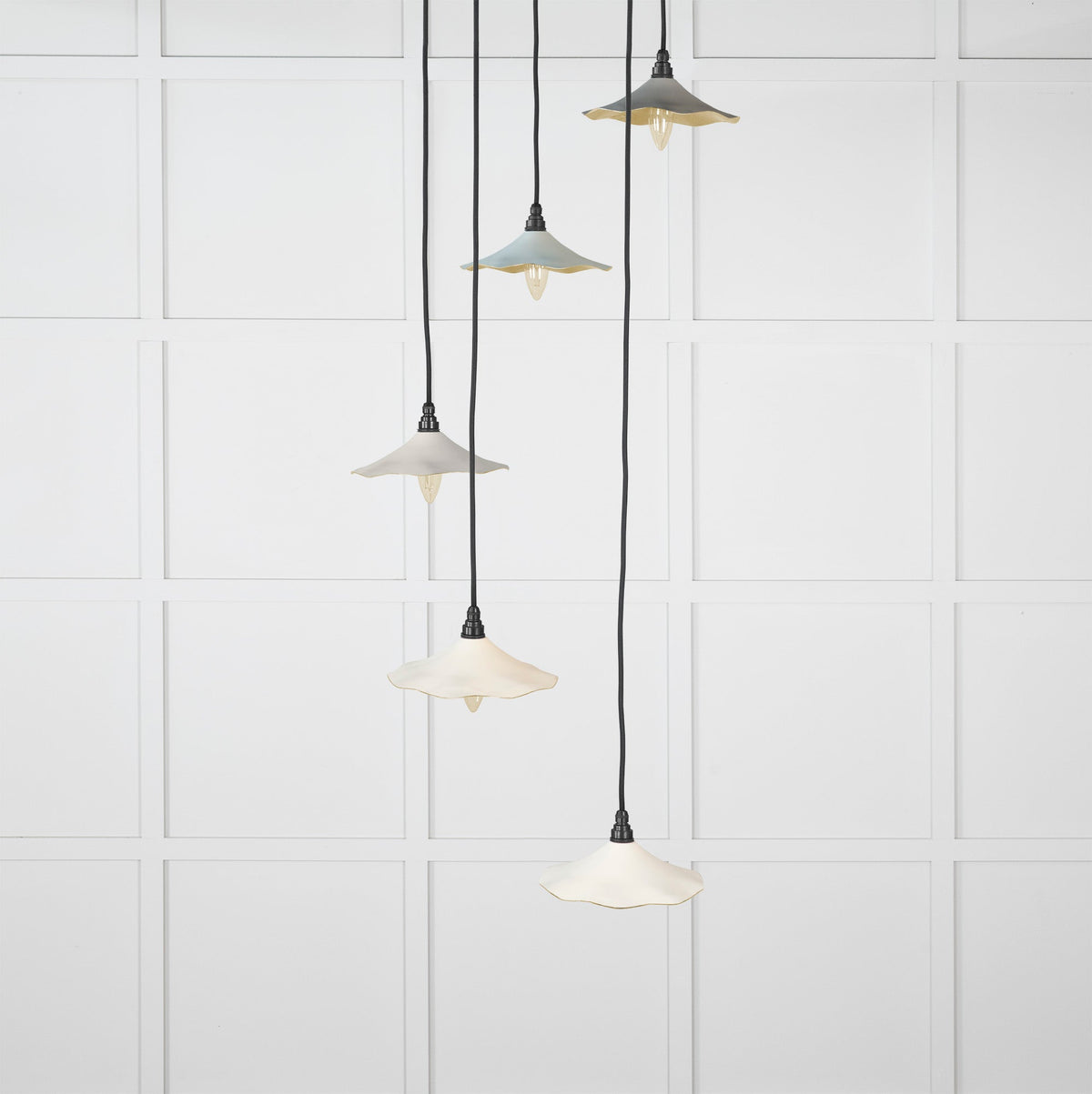 Smooth Brass Flora Cluster Pendant by From The Anvil