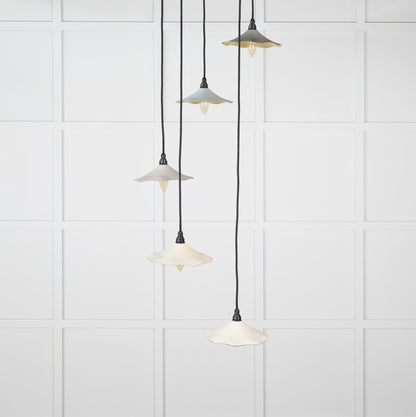 Smooth Brass Flora Cluster Pendant by From The Anvil
