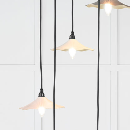 Smooth Brass Flora Cluster Pendant by From The Anvil