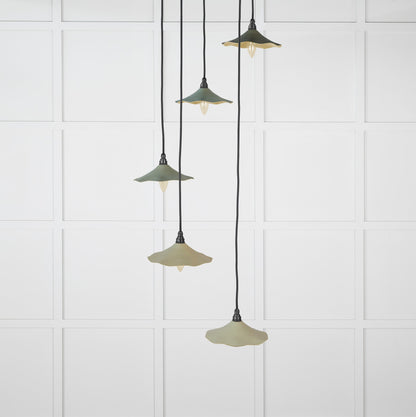 Smooth Brass Flora Cluster Pendant by From The Anvil