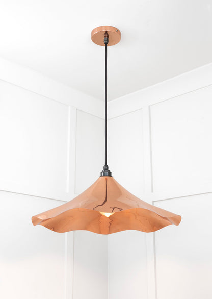 Smooth Copper Flora Pendant by From The Anvil