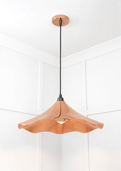 Smooth Copper Flora Pendant by From The Anvil