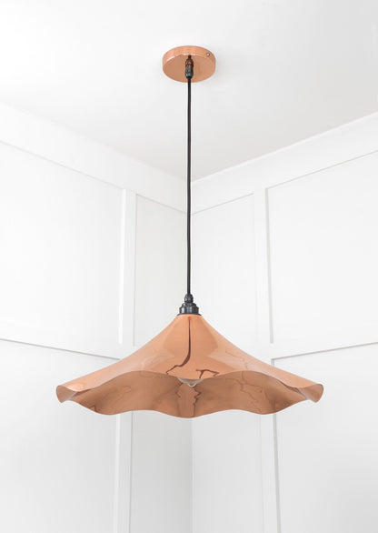 Smooth Copper Flora Pendant by From The Anvil