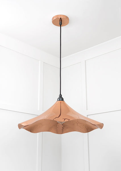 Smooth Copper Flora Pendant by From The Anvil