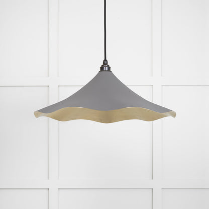 Smooth Brass Flora Pendant by From The Anvil