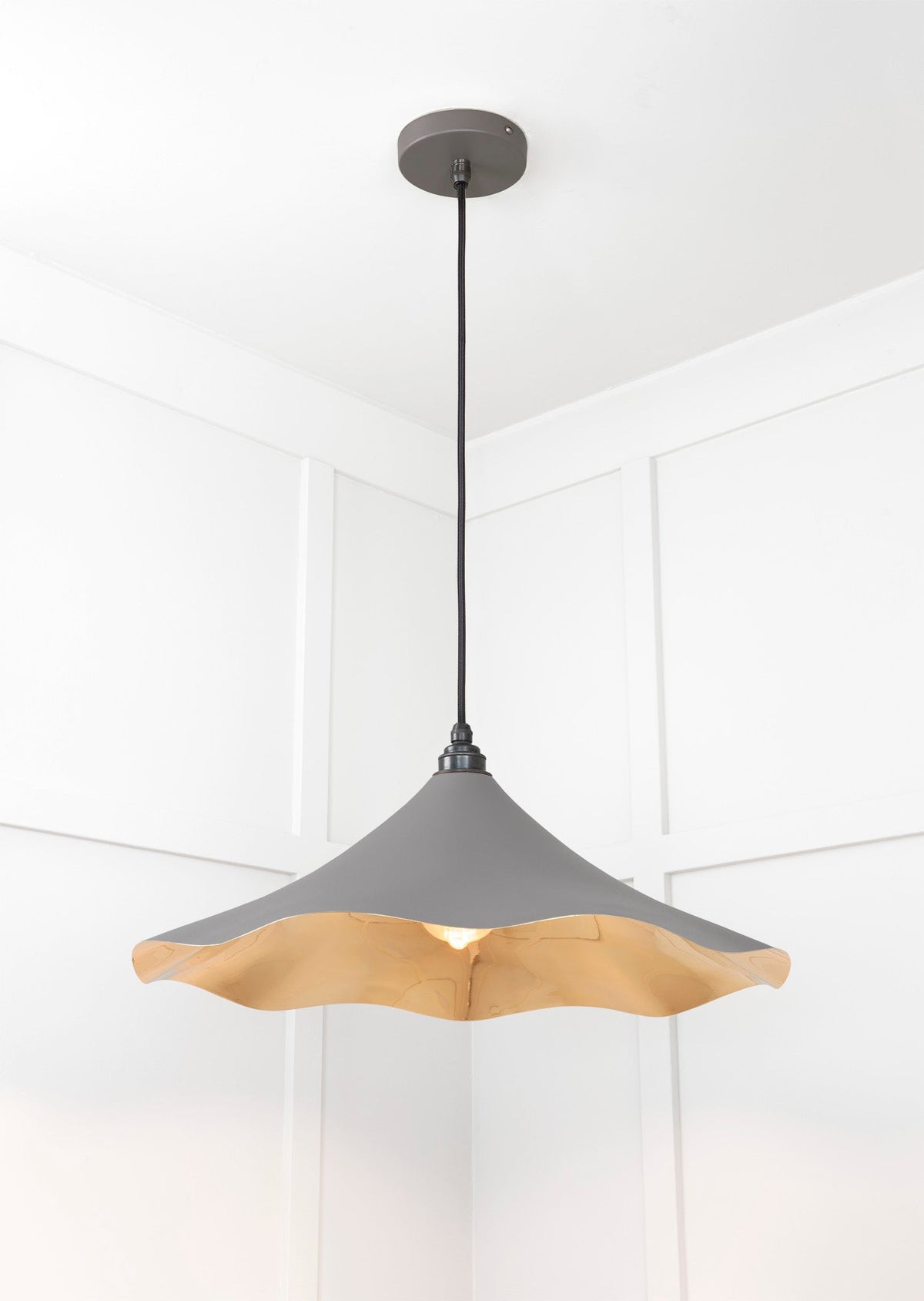 Smooth Brass Flora Pendant by From The Anvil