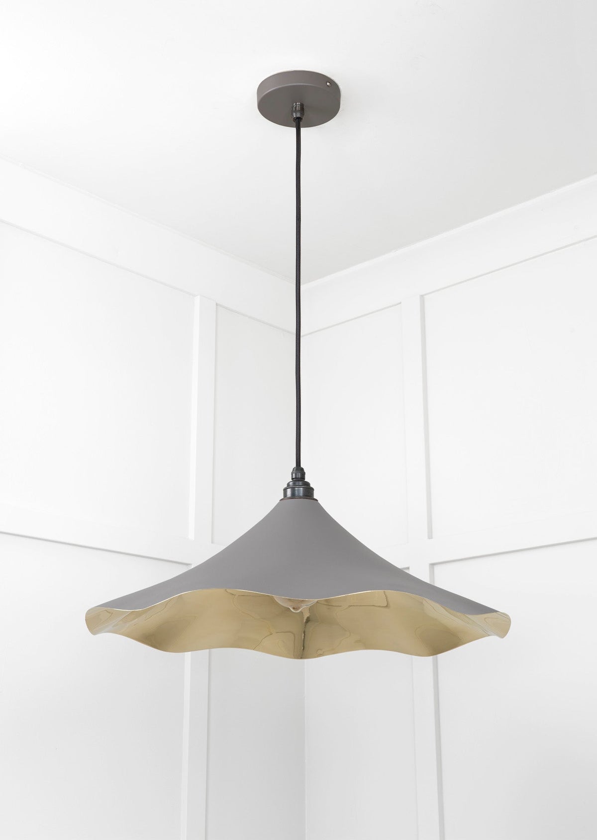 Smooth Brass Flora Pendant by From The Anvil