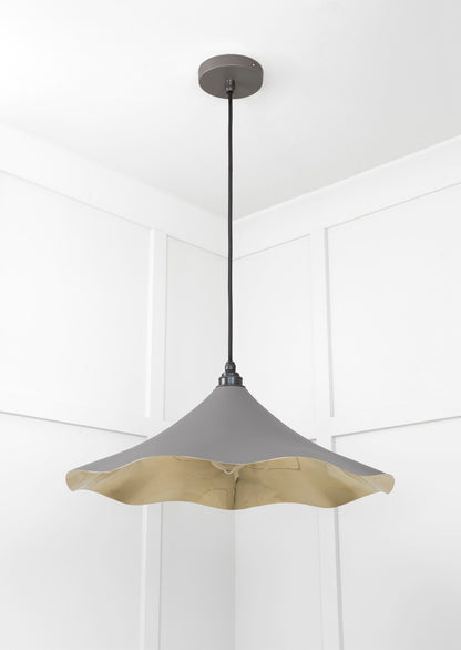 Smooth Brass Flora Pendant by From The Anvil