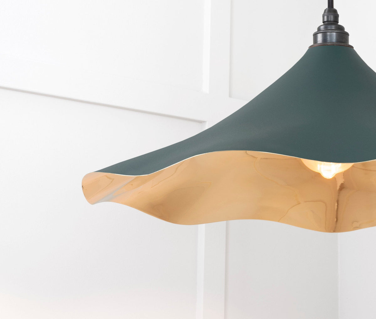 Smooth Brass Flora Pendant by From The Anvil