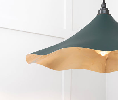 Smooth Brass Flora Pendant by From The Anvil