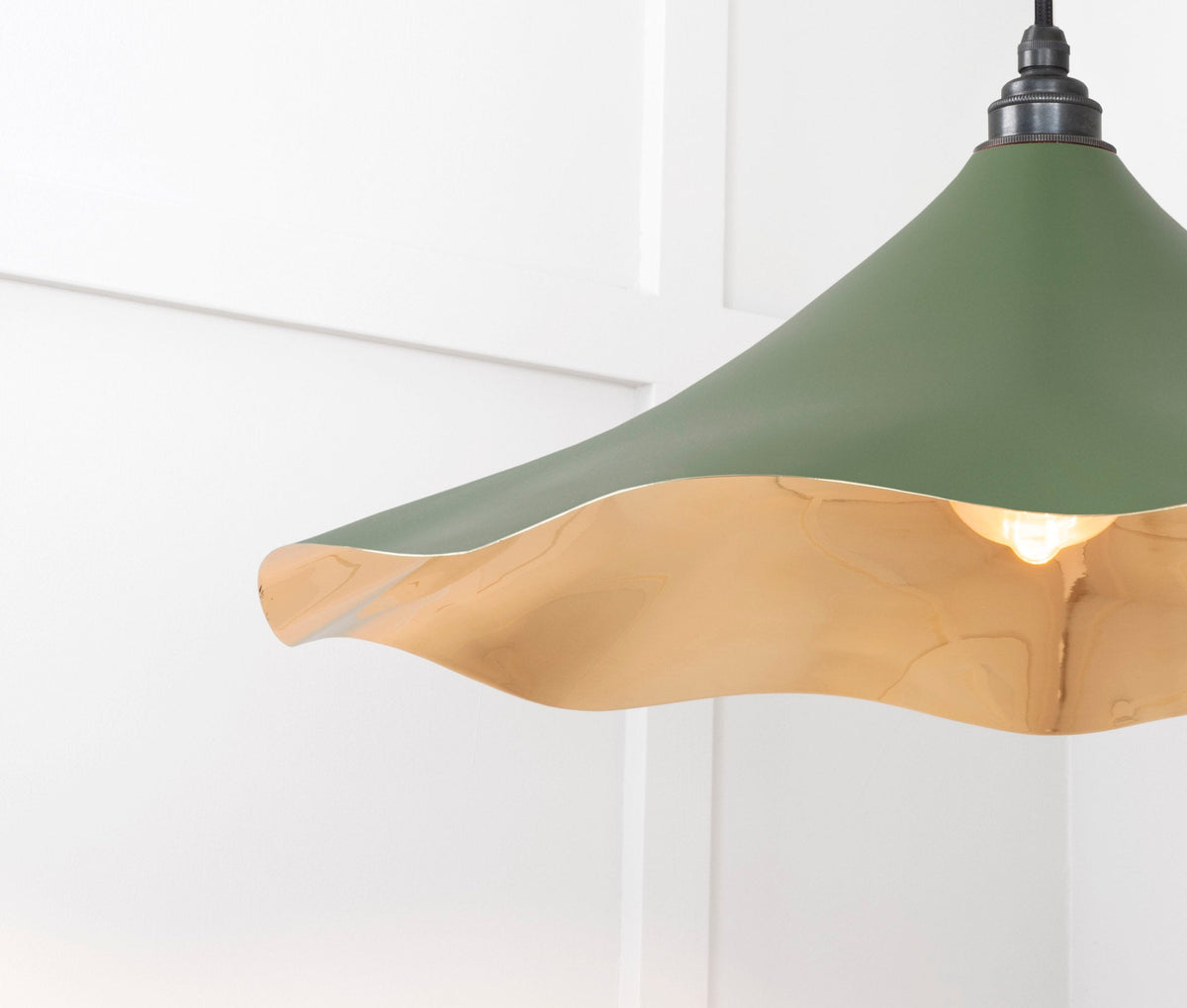 Smooth Brass Flora Pendant by From The Anvil