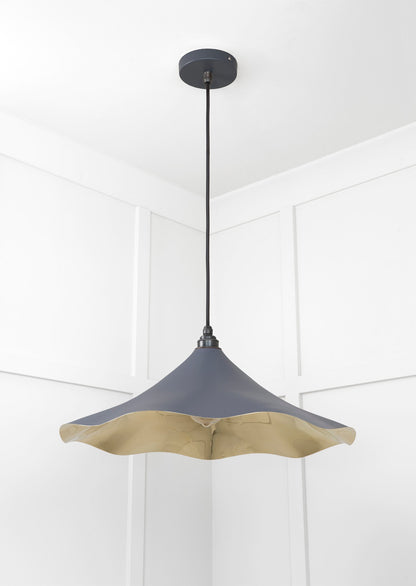 Smooth Brass Flora Pendant by From The Anvil