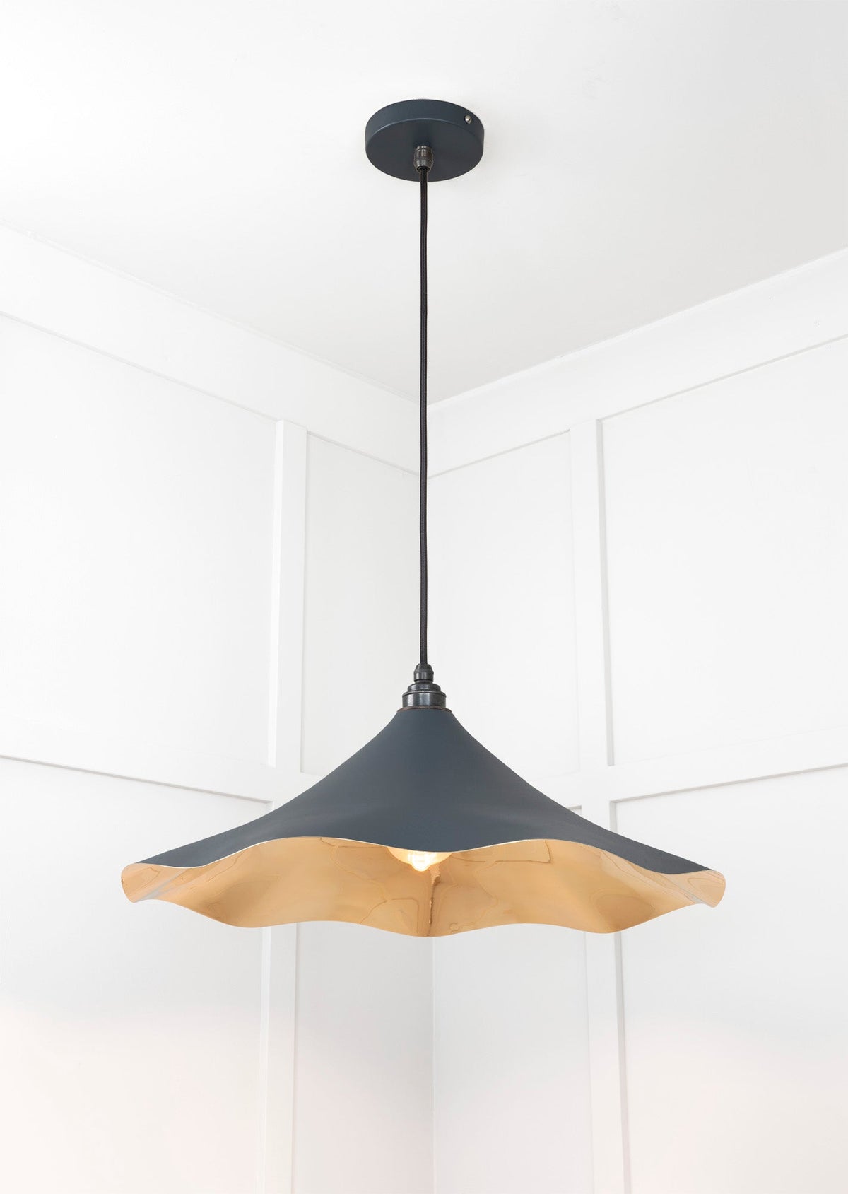 Smooth Brass Flora Pendant by From The Anvil