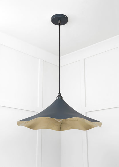 Smooth Brass Flora Pendant by From The Anvil