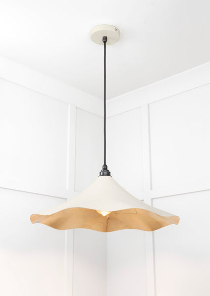 Smooth Brass Flora Pendant by From The Anvil