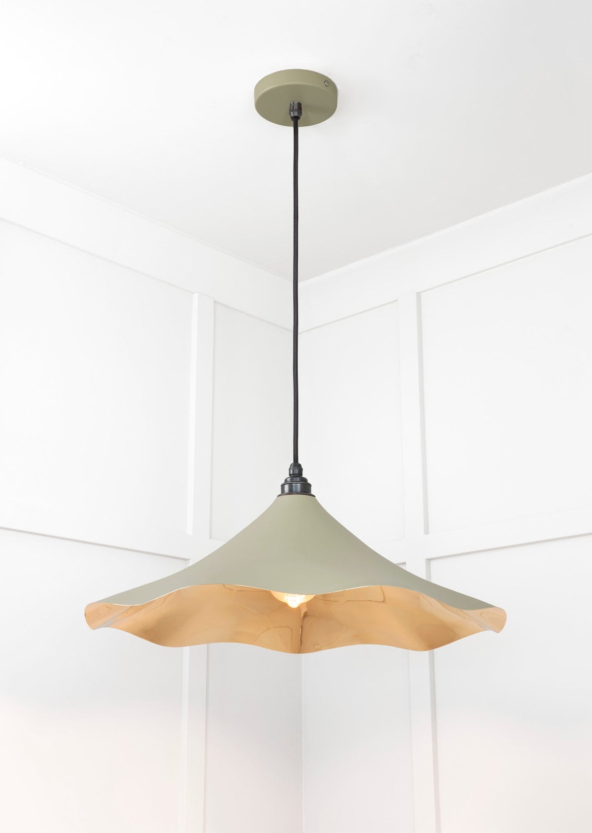 Smooth Brass Flora Pendant by From The Anvil