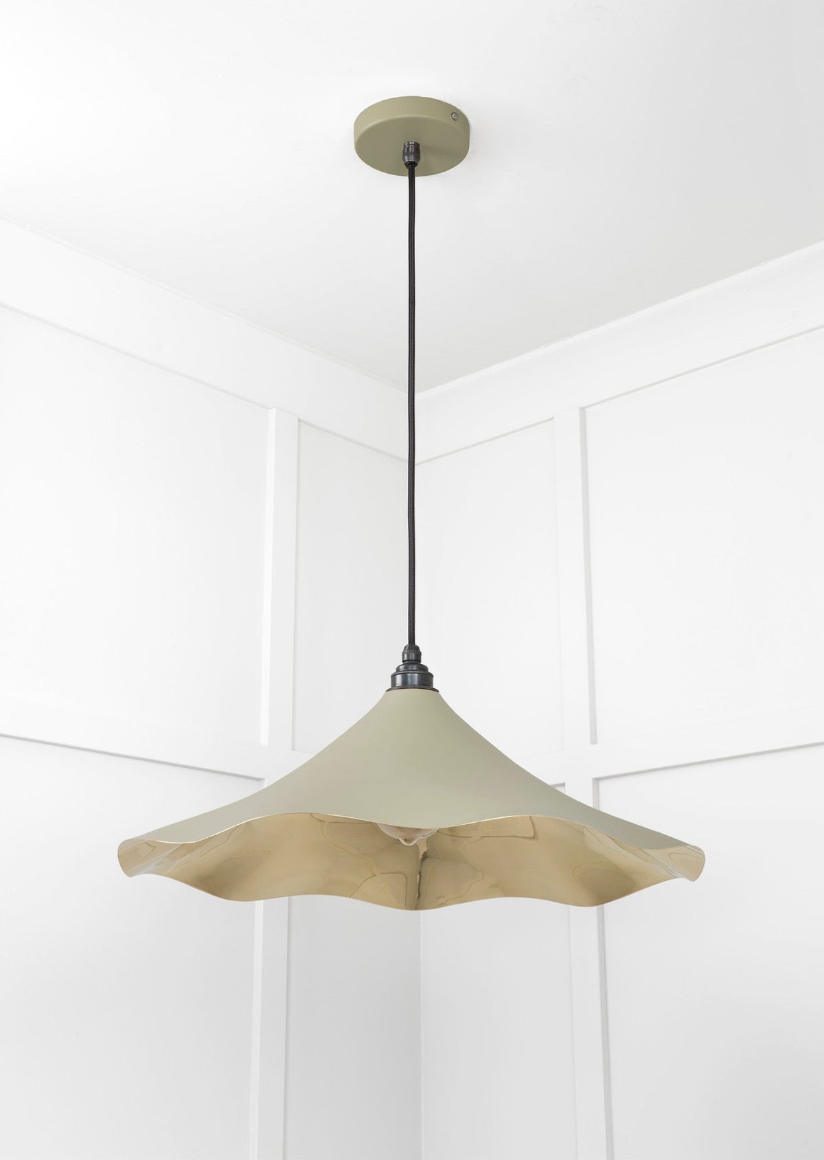Smooth Brass Flora Pendant by From The Anvil