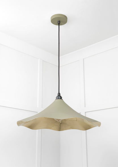 Smooth Brass Flora Pendant by From The Anvil