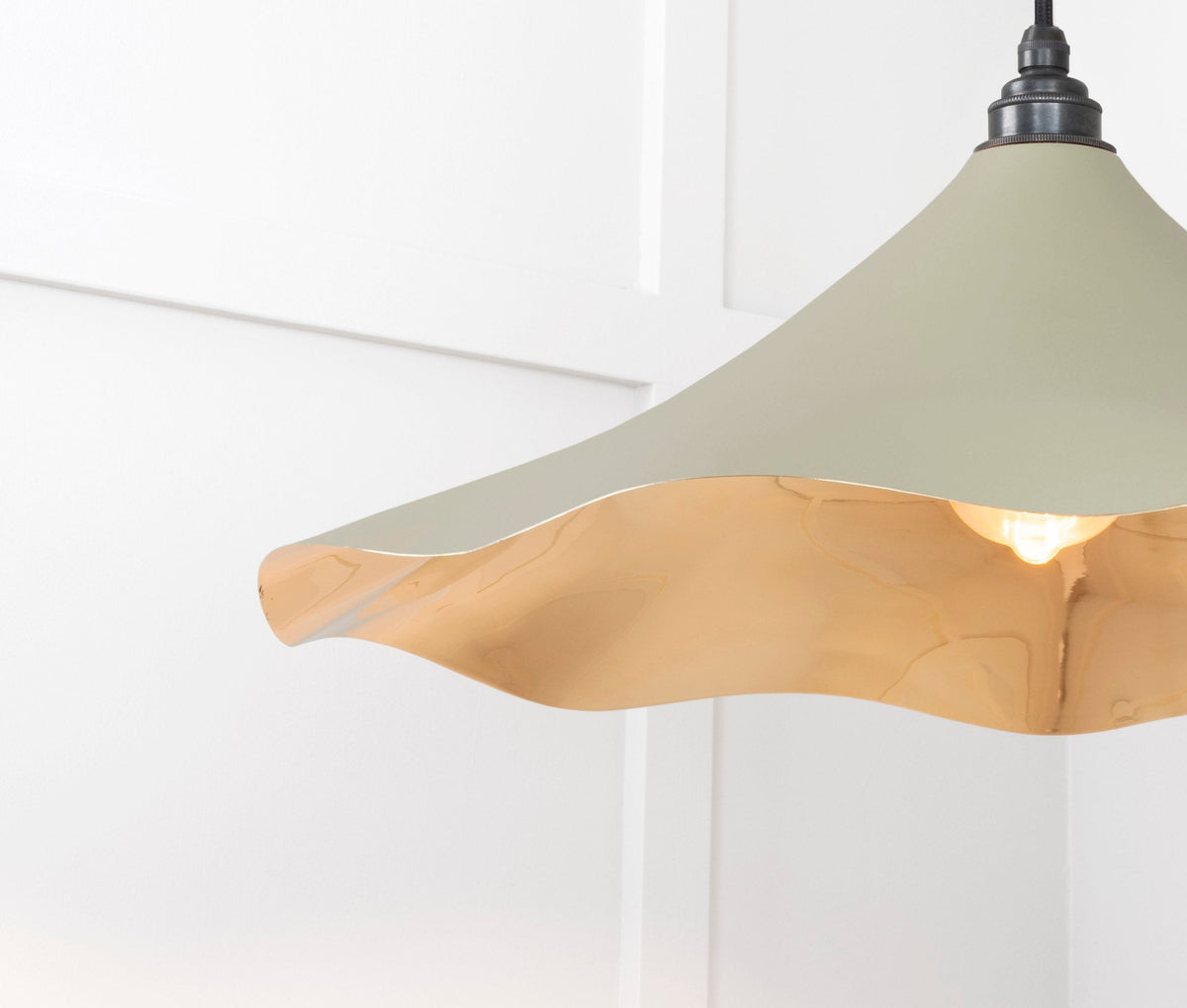 Smooth Brass Flora Pendant by From The Anvil
