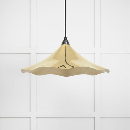 Smooth Brass Flora Pendant by From The Anvil
