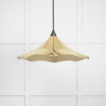 Smooth Brass Flora Pendant by From The Anvil