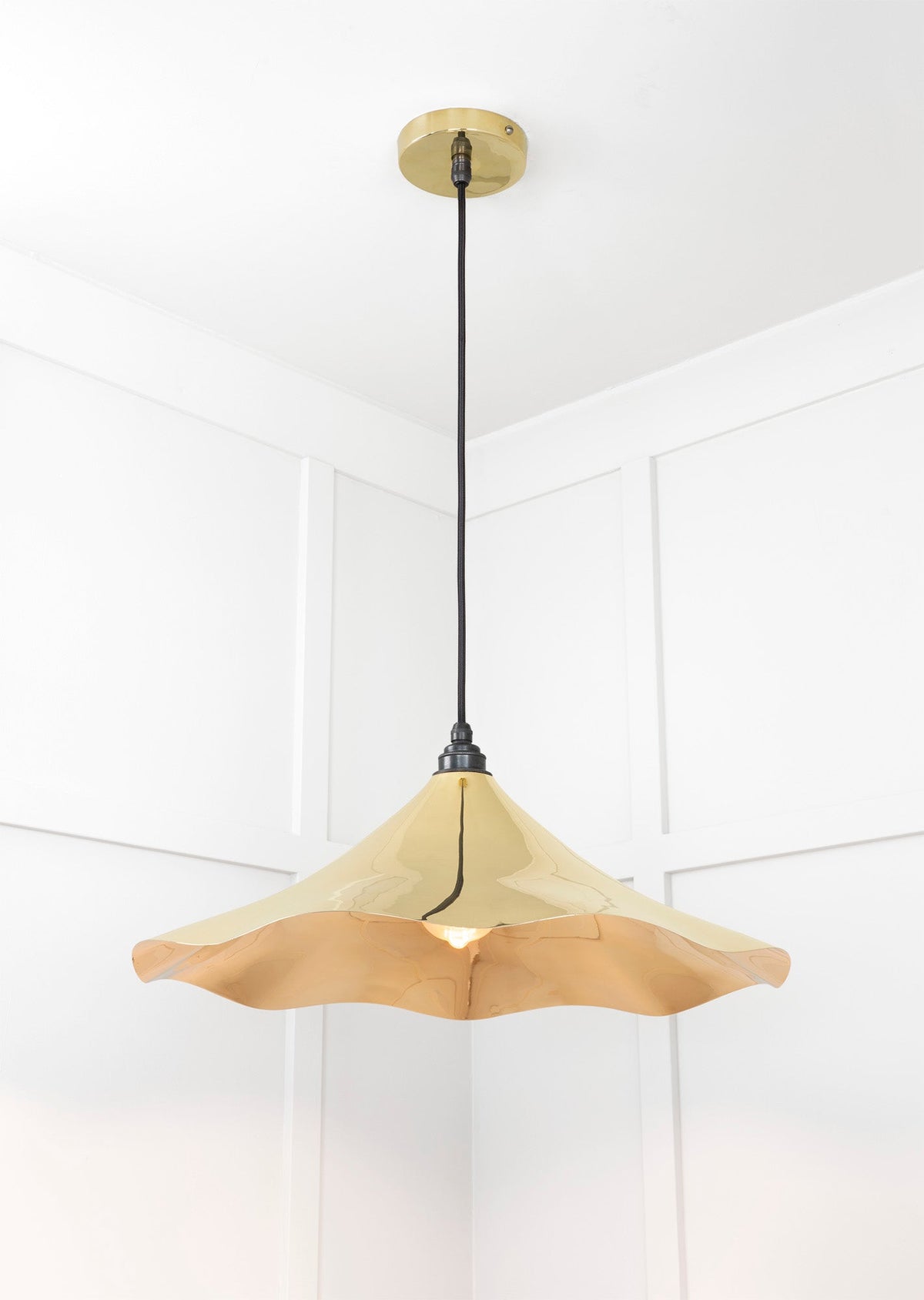 Smooth Brass Flora Pendant by From The Anvil