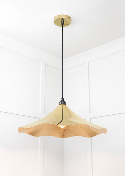 Smooth Brass Flora Pendant by From The Anvil