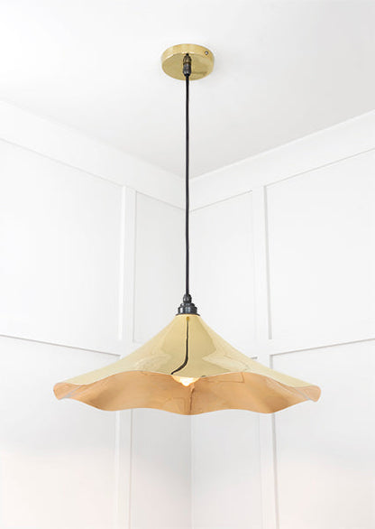 Smooth Brass Flora Pendant by From The Anvil