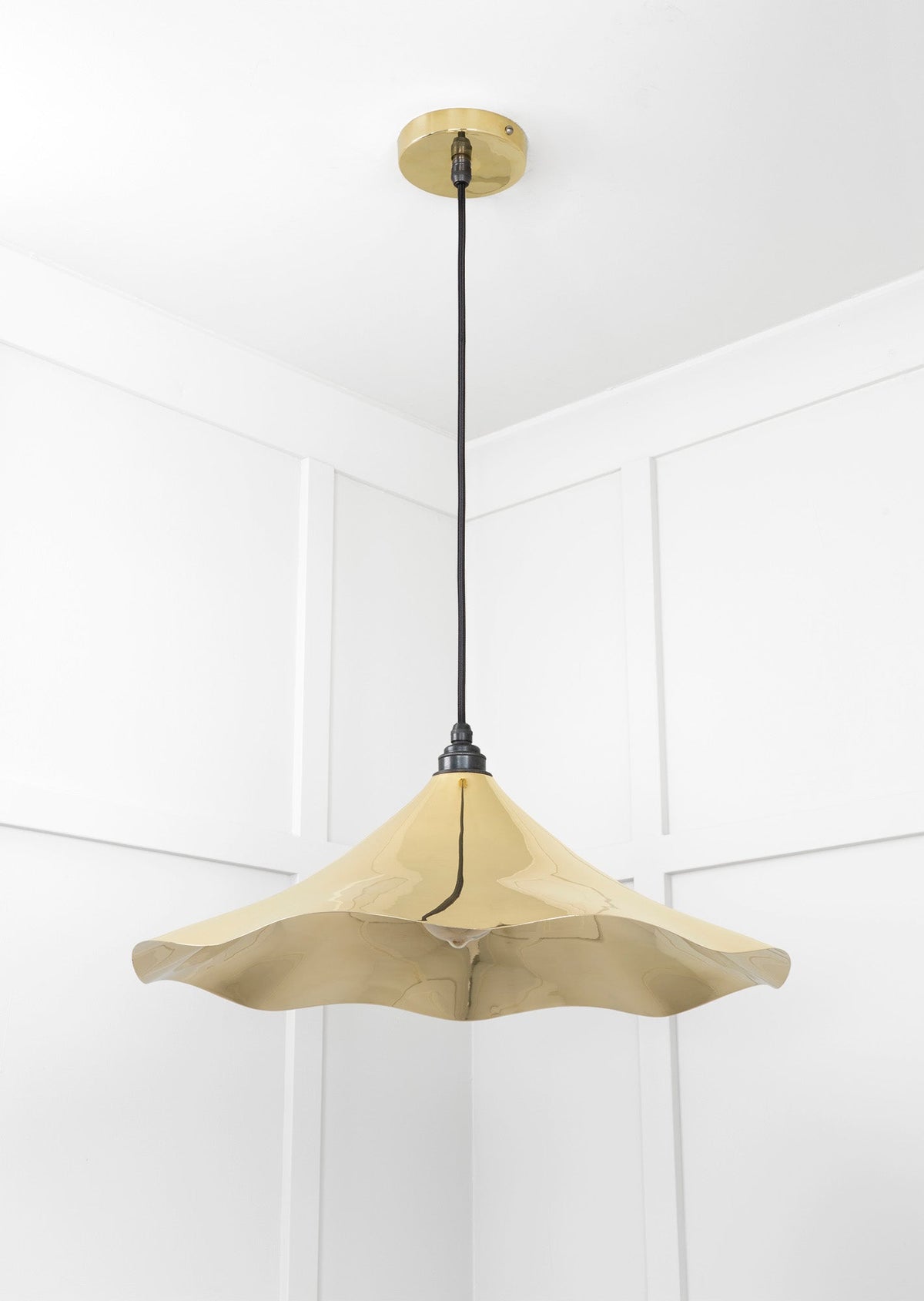 Smooth Brass Flora Pendant by From The Anvil