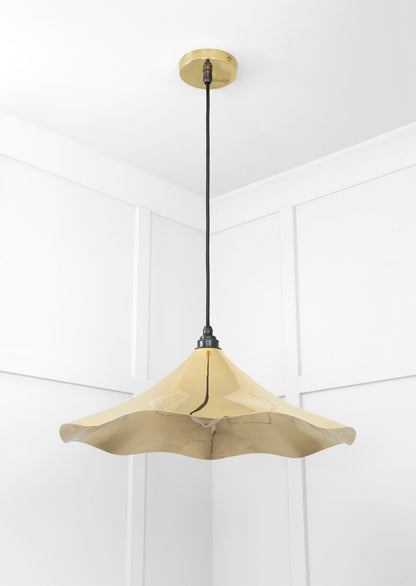 Smooth Brass Flora Pendant by From The Anvil