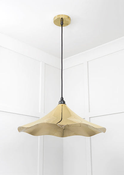 Smooth Brass Flora Pendant by From The Anvil