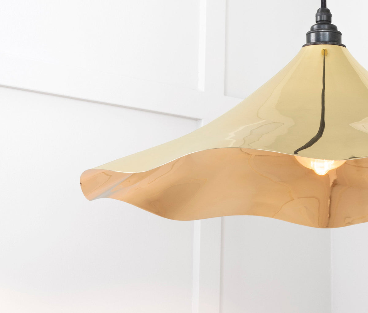 Smooth Brass Flora Pendant by From The Anvil