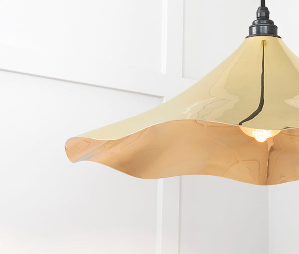 Smooth Brass Flora Pendant by From The Anvil