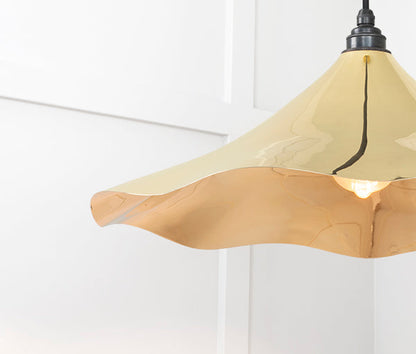 Smooth Brass Flora Pendant by From The Anvil