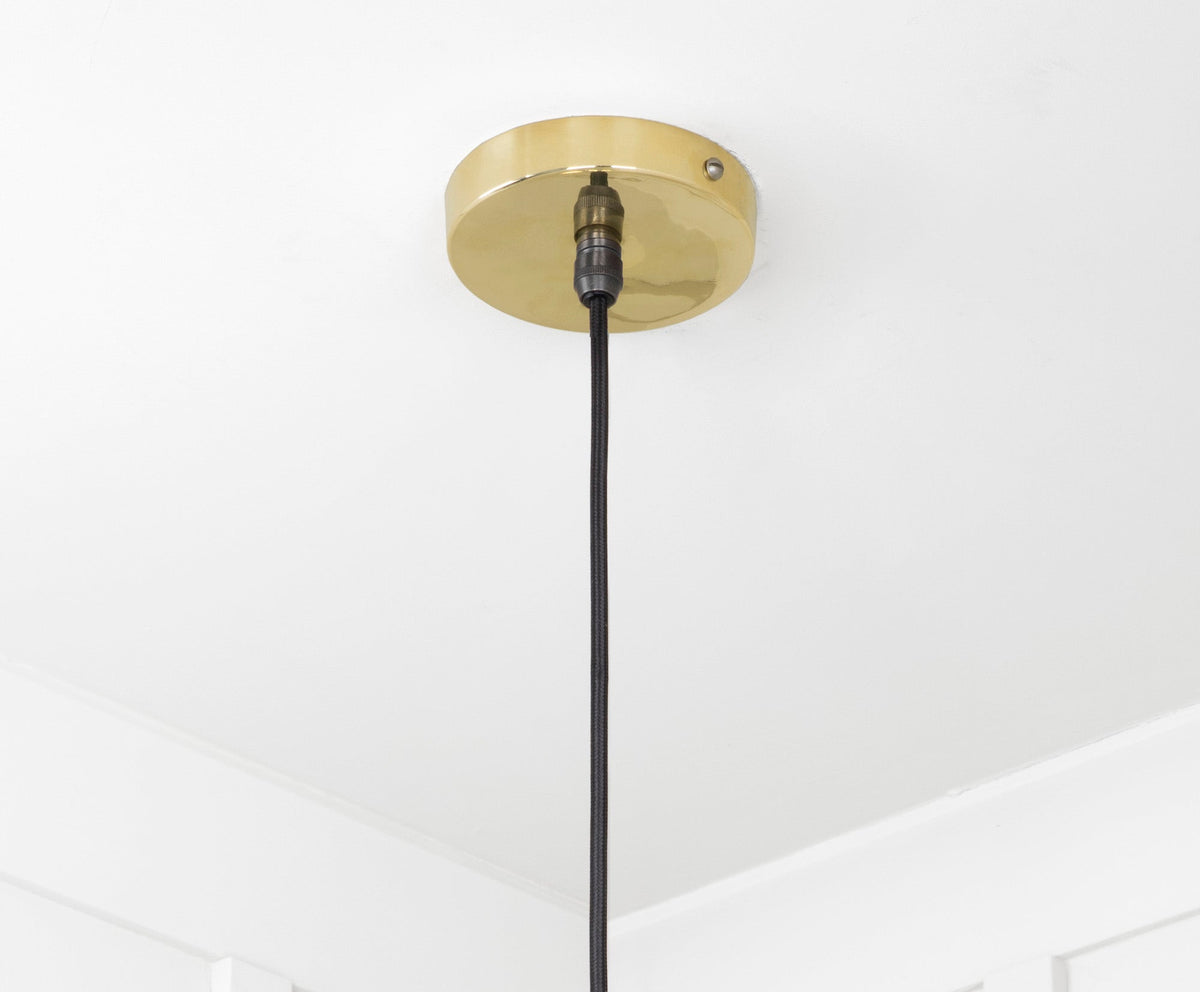 Smooth Brass Flora Pendant by From The Anvil