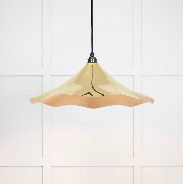 Smooth Brass Flora Pendant by From The Anvil
