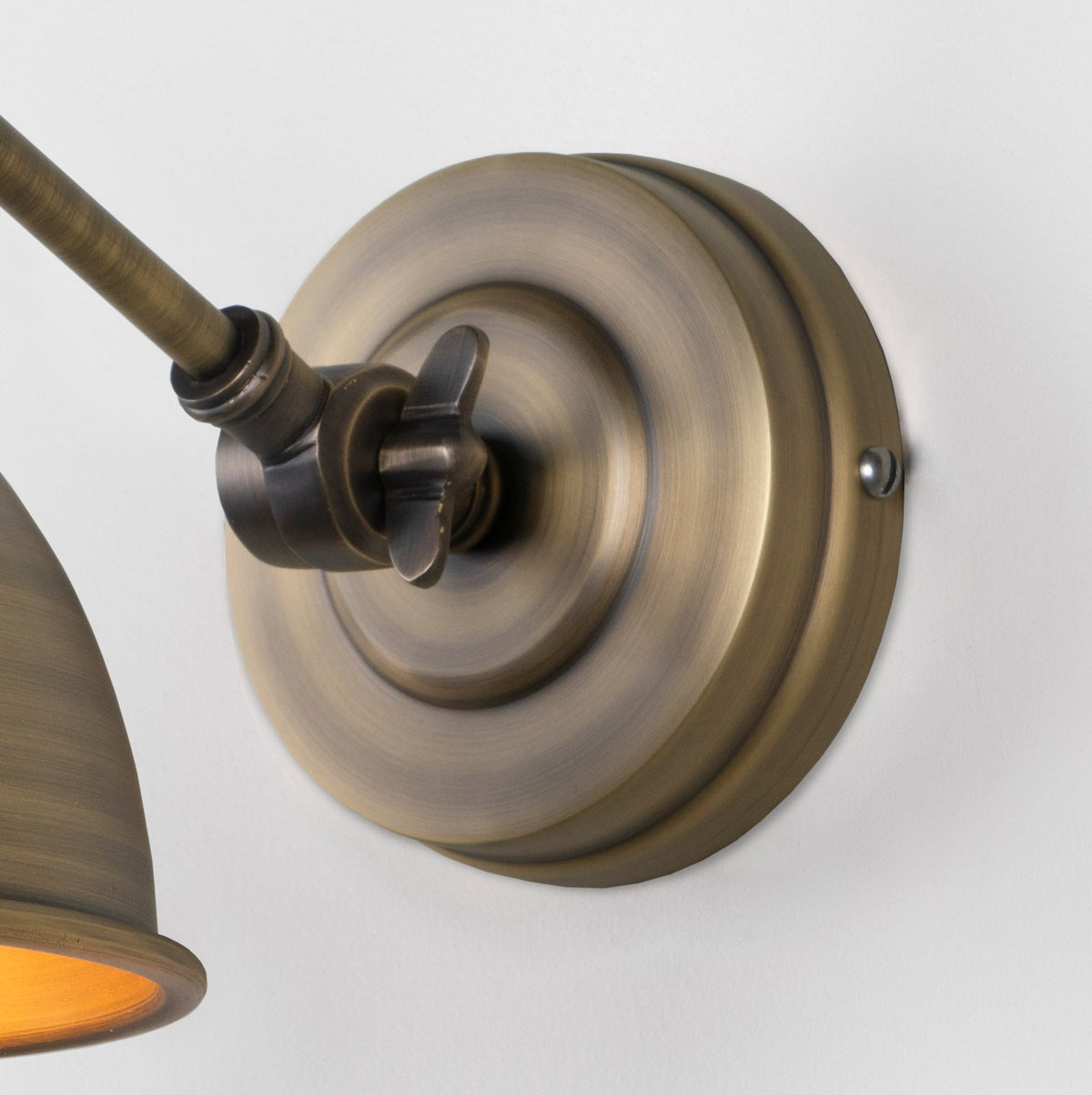 Aged Brass Brindley Wall Light by From The Anvil