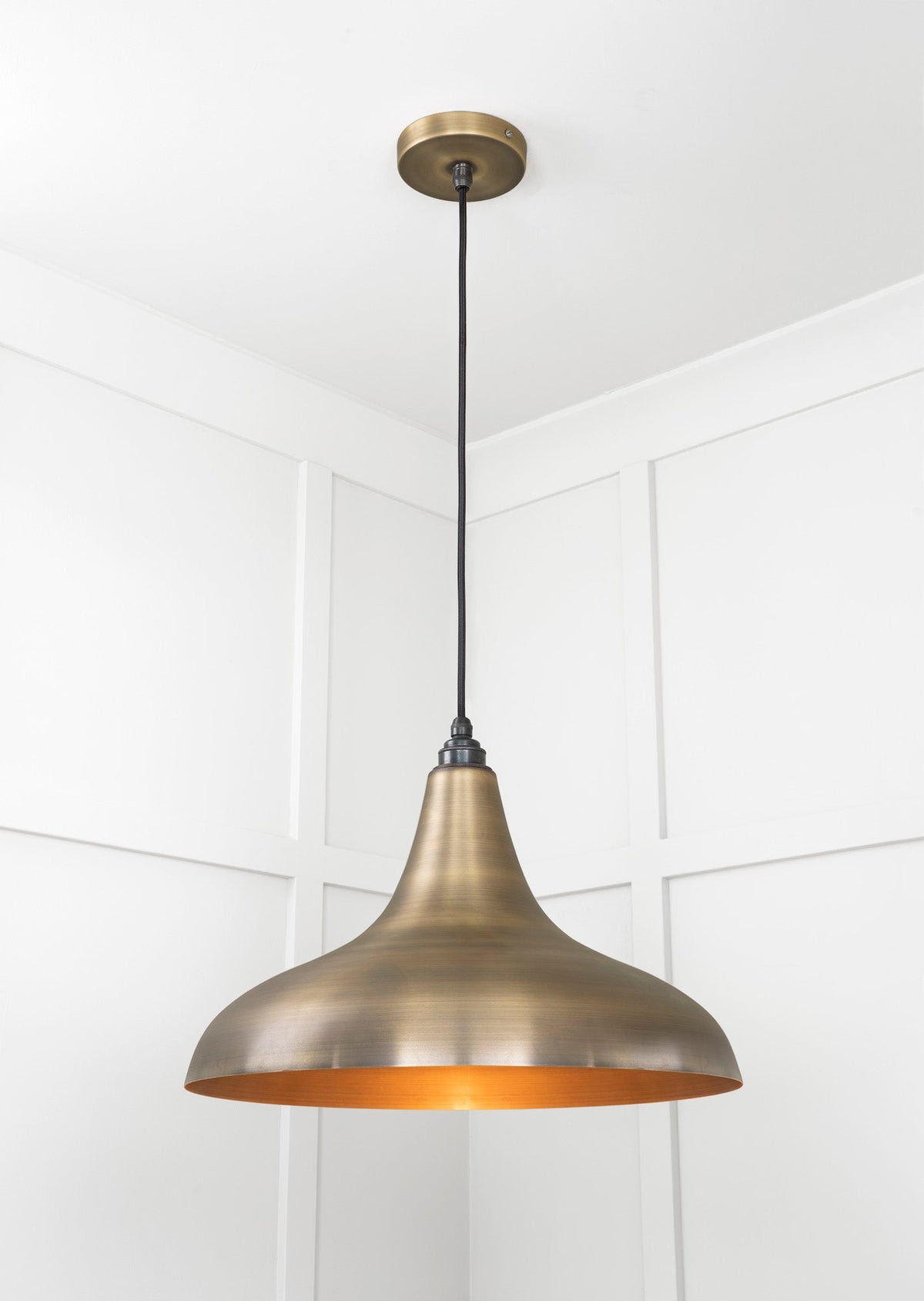 Aged Brass Frankley Pendant by From The Anvil