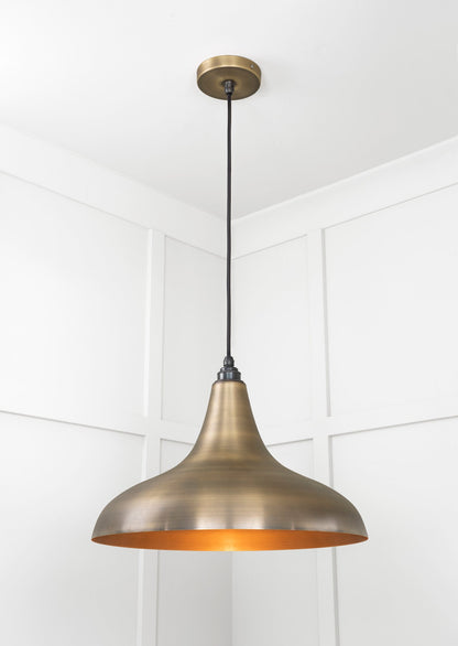 Aged Brass Frankley Pendant by From The Anvil
