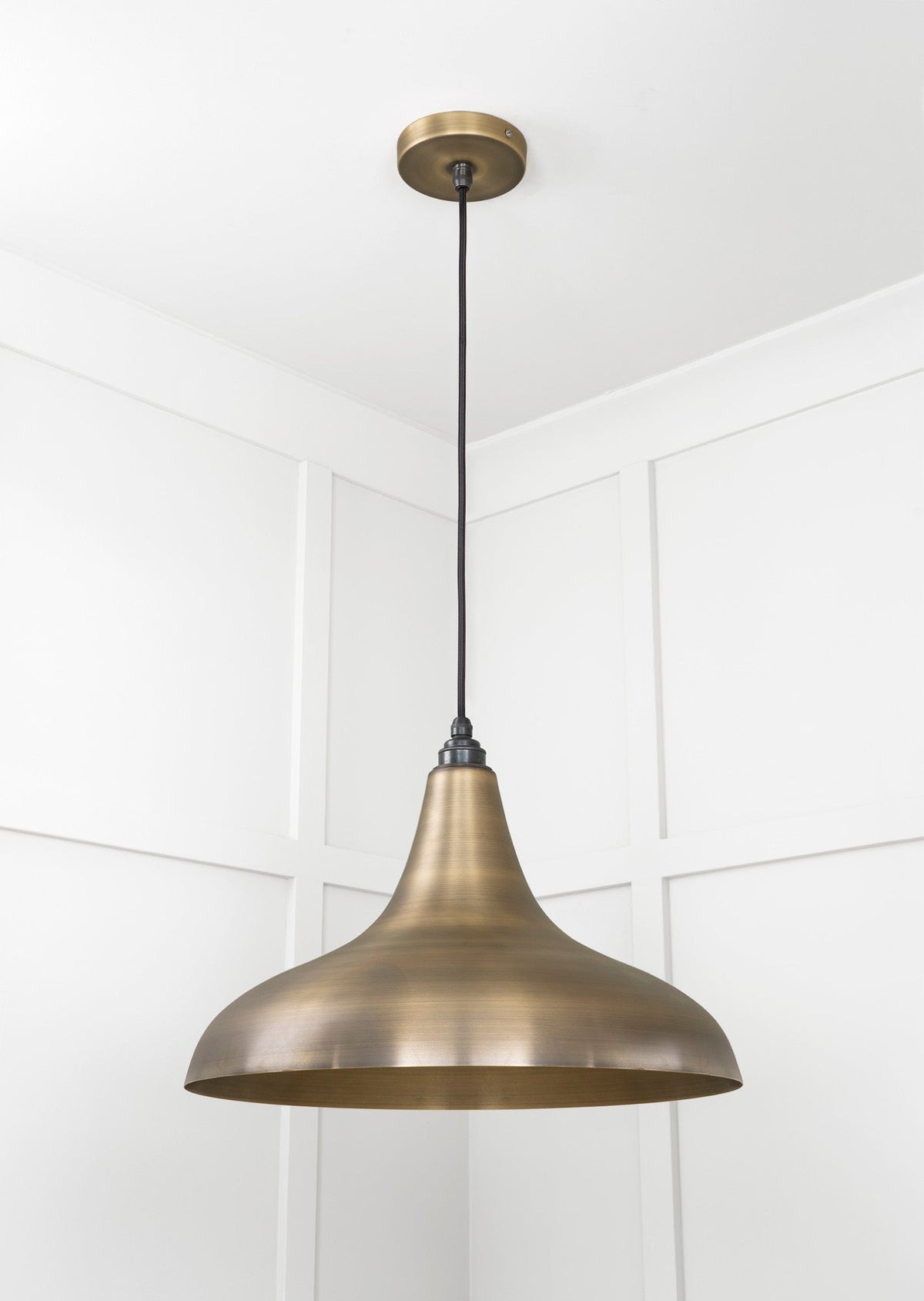 Aged Brass Frankley Pendant by From The Anvil