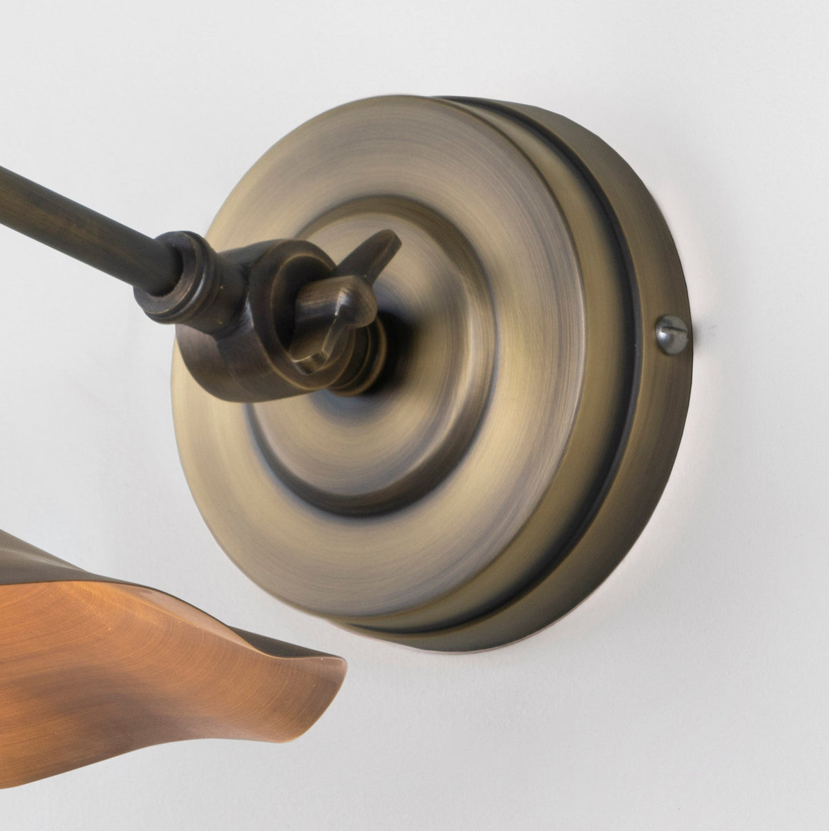 Aged Brass Flora Wall Light by From The Anvil
