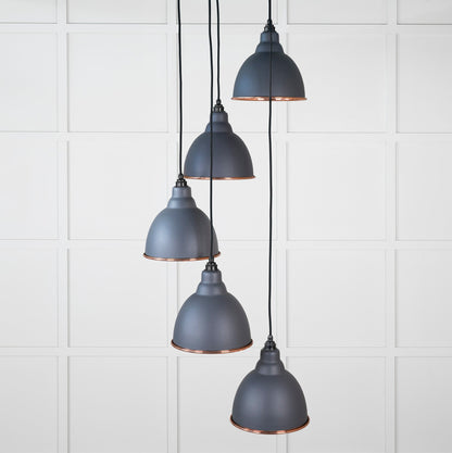 Smooth Copper Brindley Cluster Pendant by From The Anvil