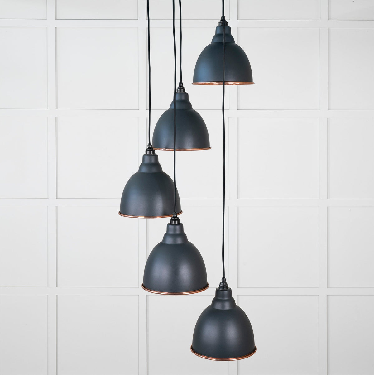 Smooth Copper Brindley Cluster Pendant by From The Anvil