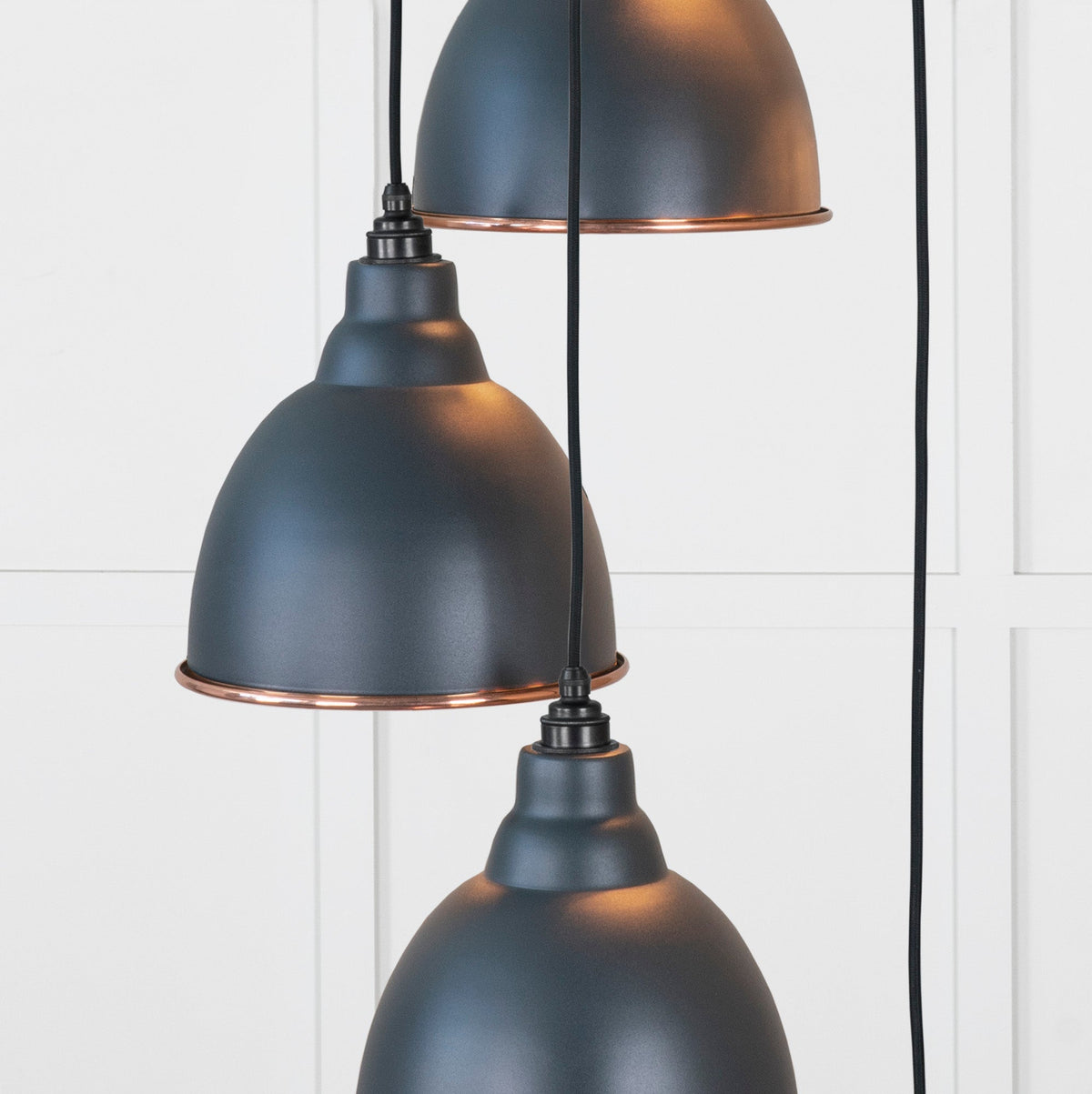 Smooth Copper Brindley Cluster Pendant by From The Anvil