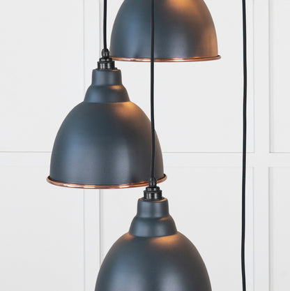 Smooth Copper Brindley Cluster Pendant by From The Anvil