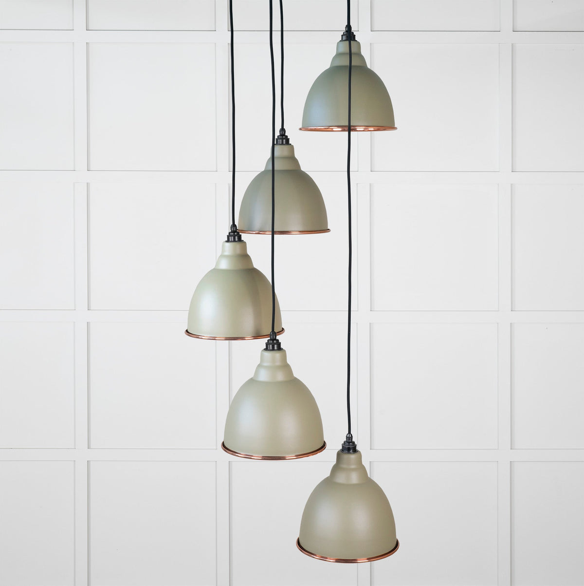 Smooth Copper Brindley Cluster Pendant by From The Anvil