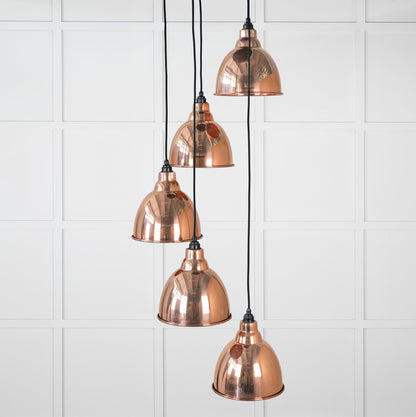 Smooth Copper Brindley Cluster Pendant by From The Anvil