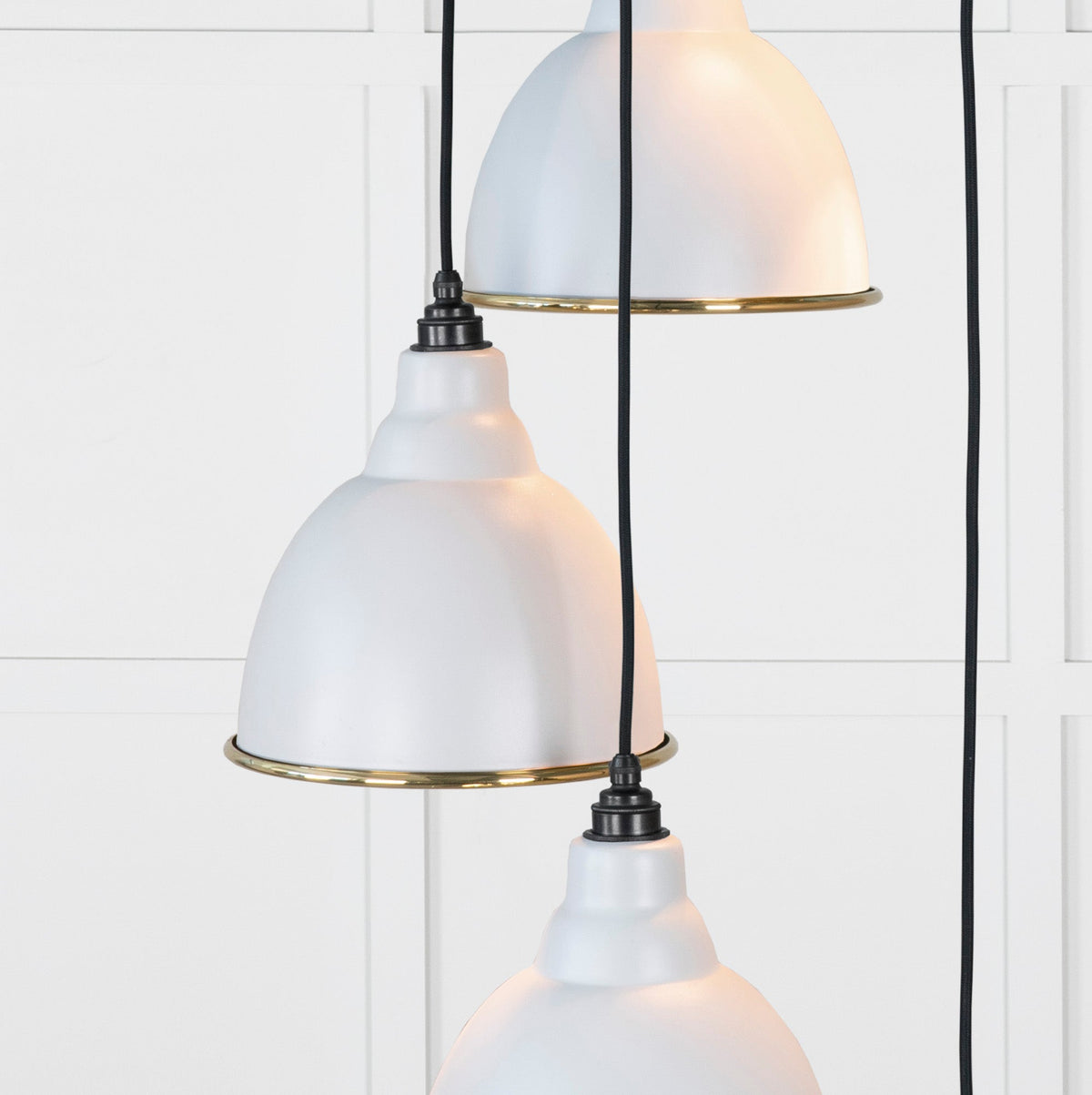 Smooth Brass Brindley Cluster Pendant by From The Anvil