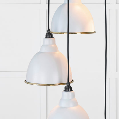 Smooth Brass Brindley Cluster Pendant by From The Anvil