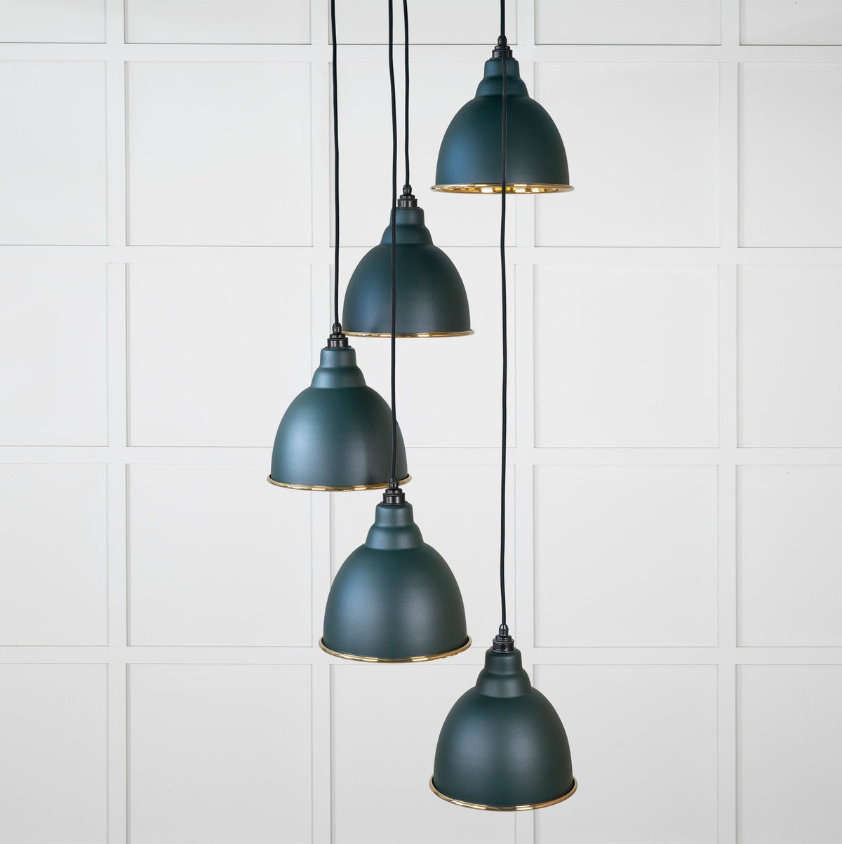 Smooth Brass Brindley Cluster Pendant by From The Anvil